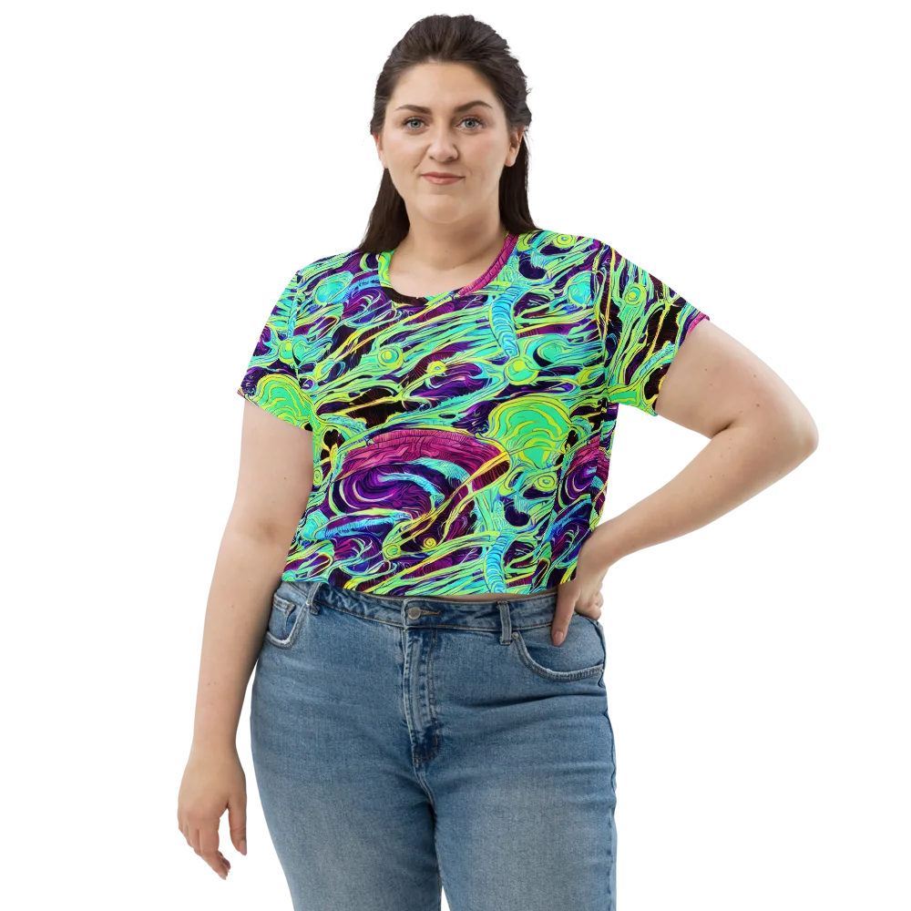 Biomorphic Beat on Crop Tee — Front