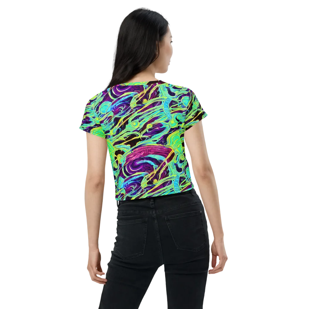 Biomorphic Beat on Crop Tee — Back