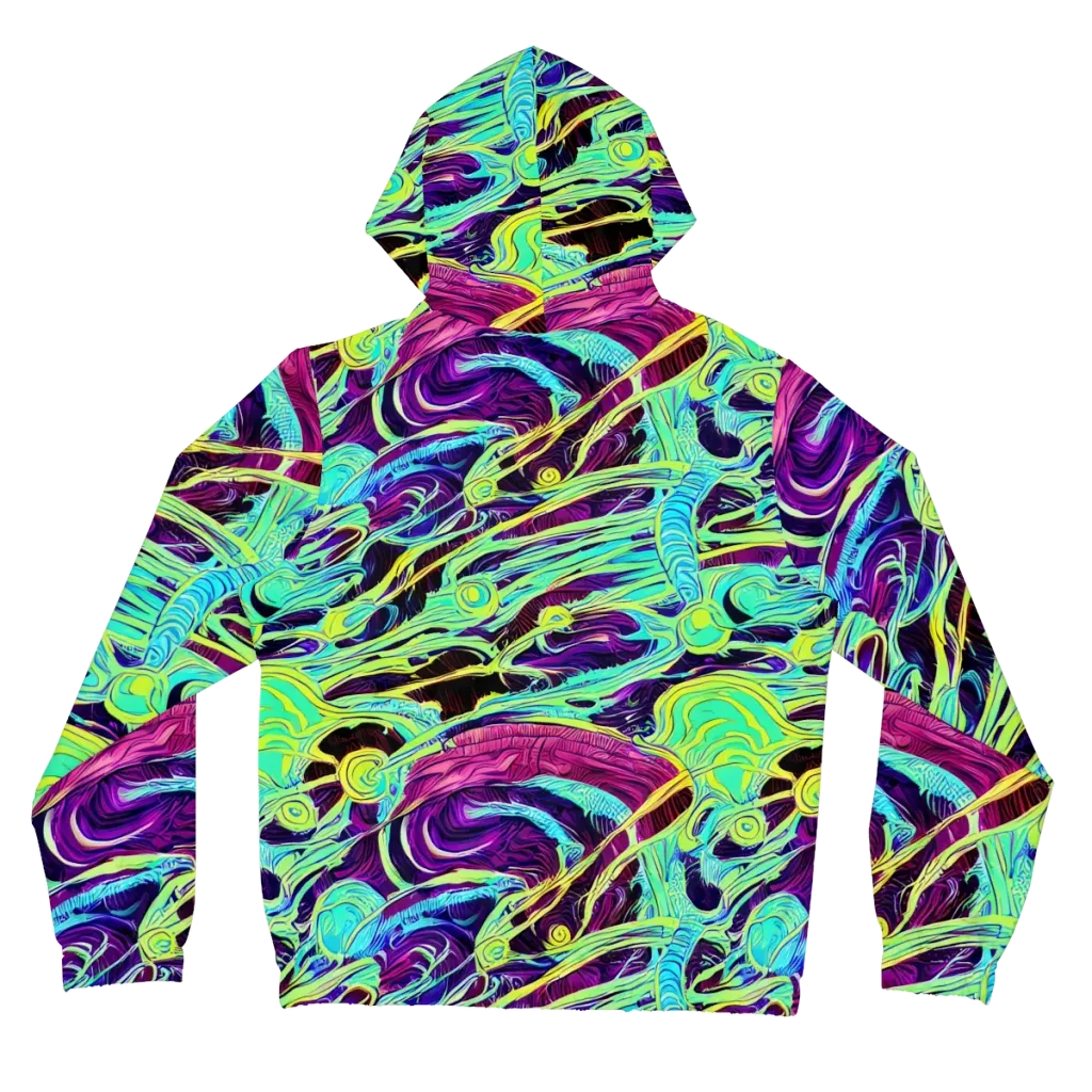 Biomorphic Beat on Women's Full-Zip Hoodie — Back