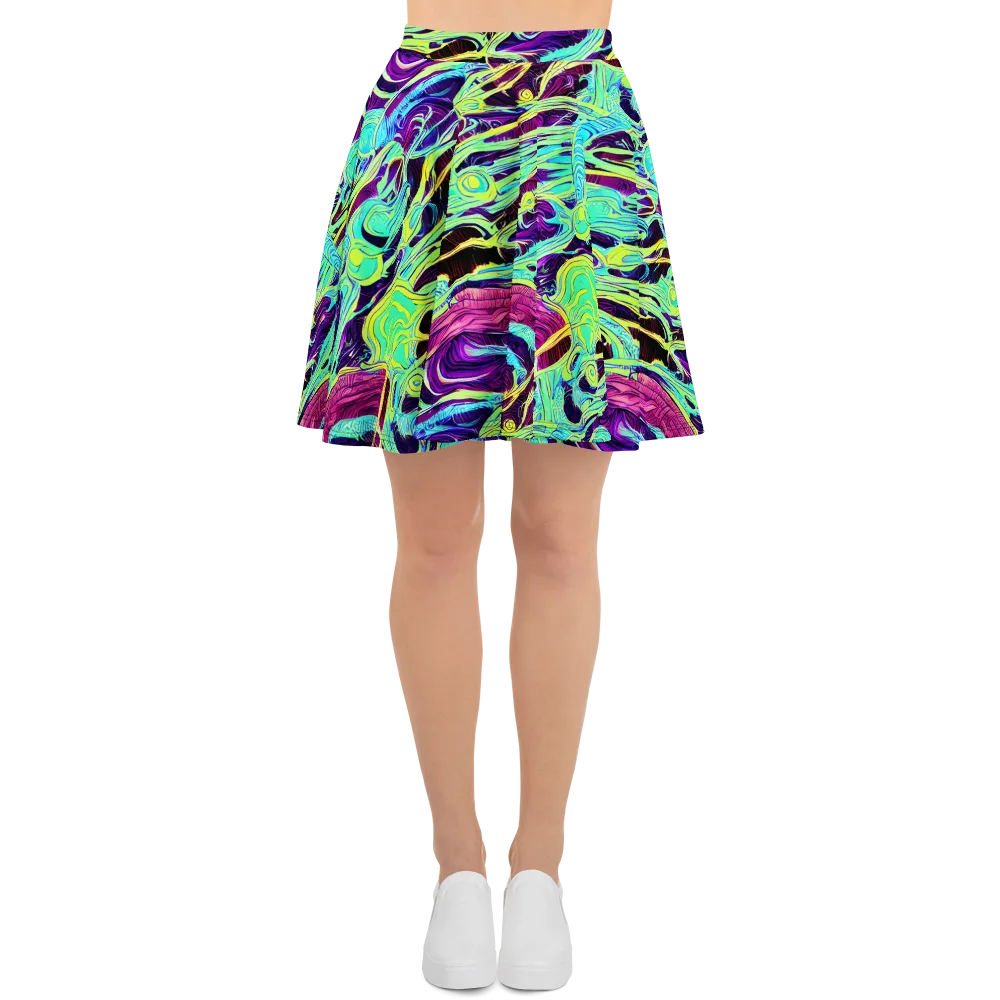 Biomorphic Beat on Skater Skirt — Front