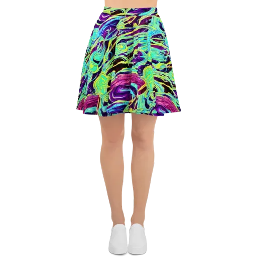 Biomorphic Beat on a Skater Skirt