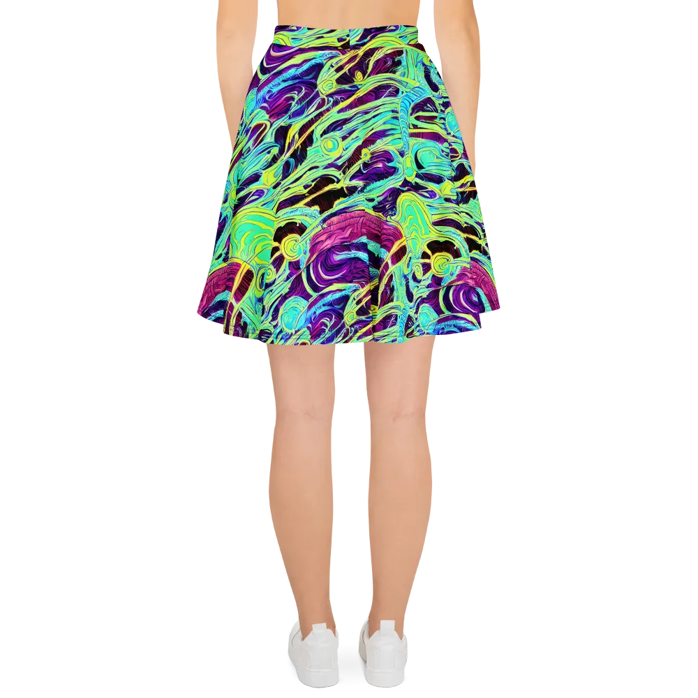 Biomorphic Beat on Skater Skirt — Back
