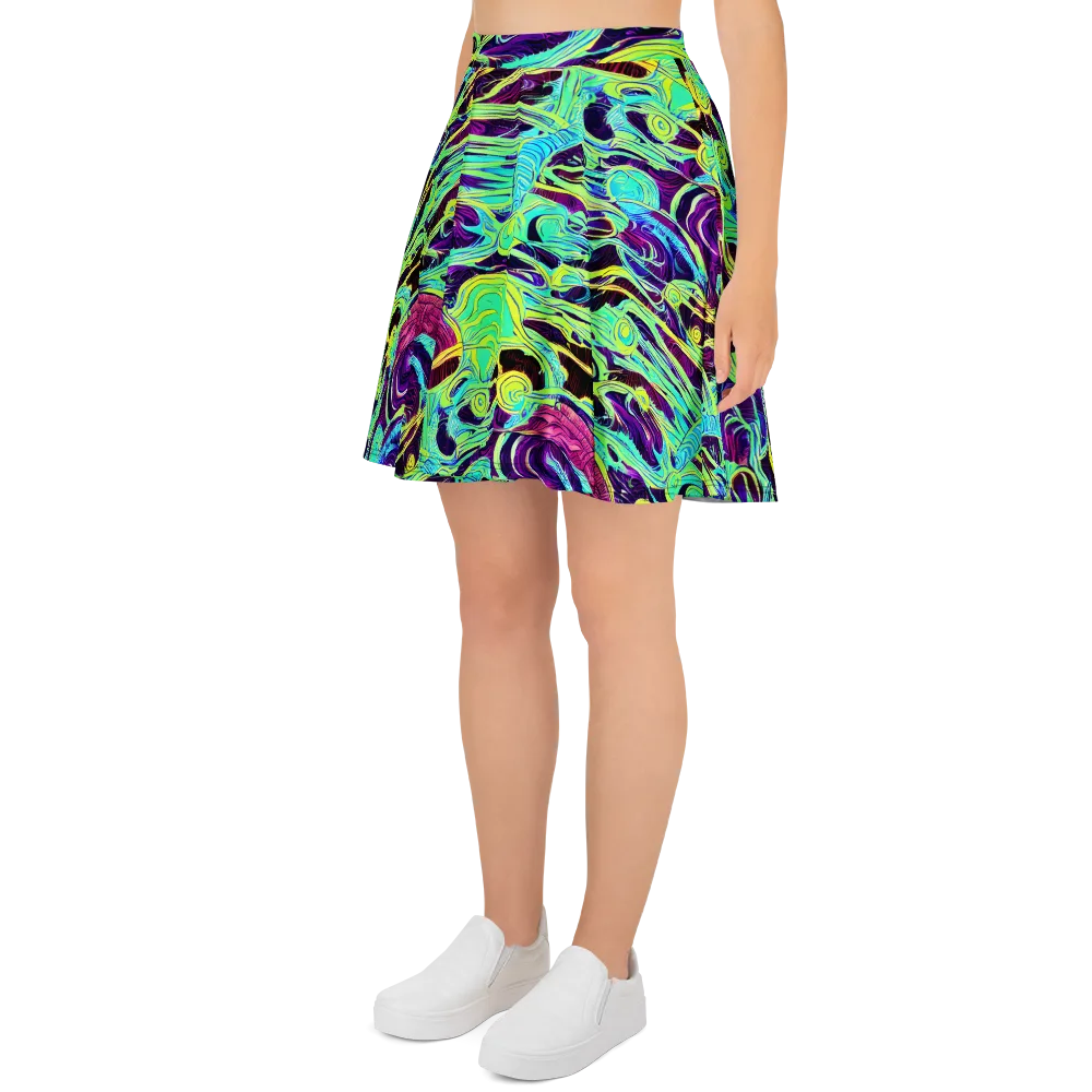 Biomorphic Beat on Skater Skirt — Left