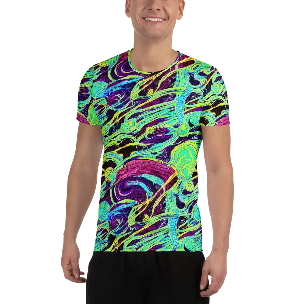 Biomorphic Beat on Men's Athletic T-Shirt — Front