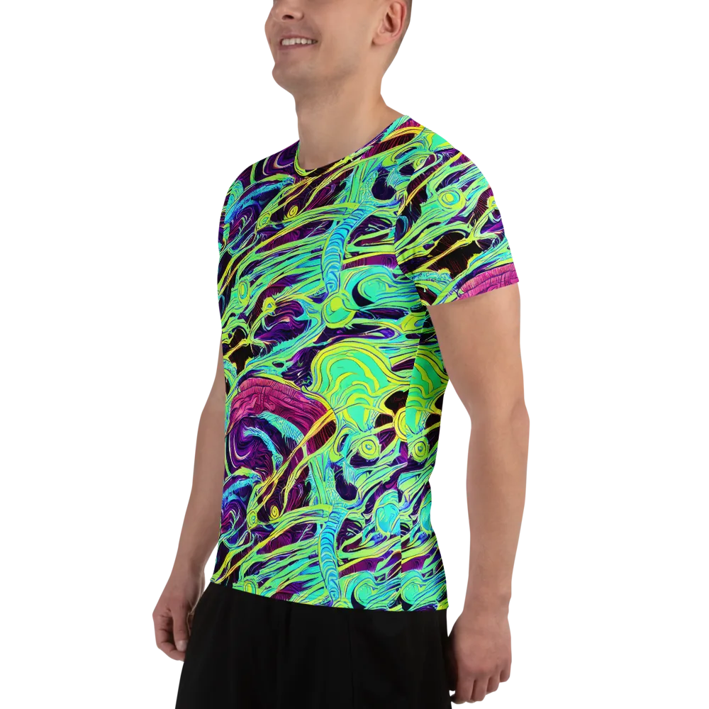 Biomorphic Beat on Men's Athletic T-Shirt — Left