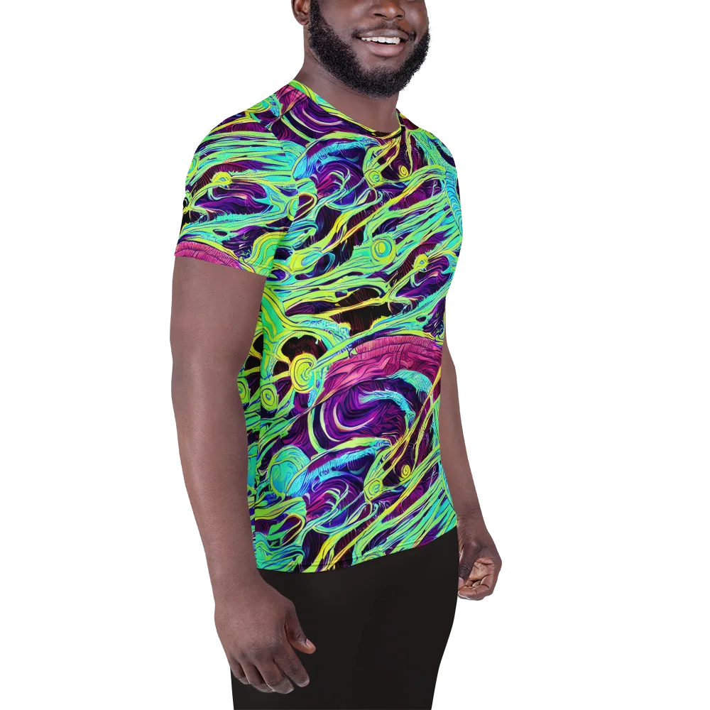 Biomorphic Beat on Men's Athletic T-Shirt — Right