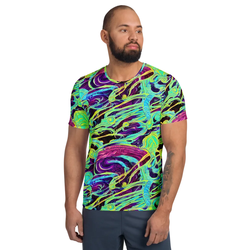Biomorphic Beat on Men's Athletic T-Shirt — Front