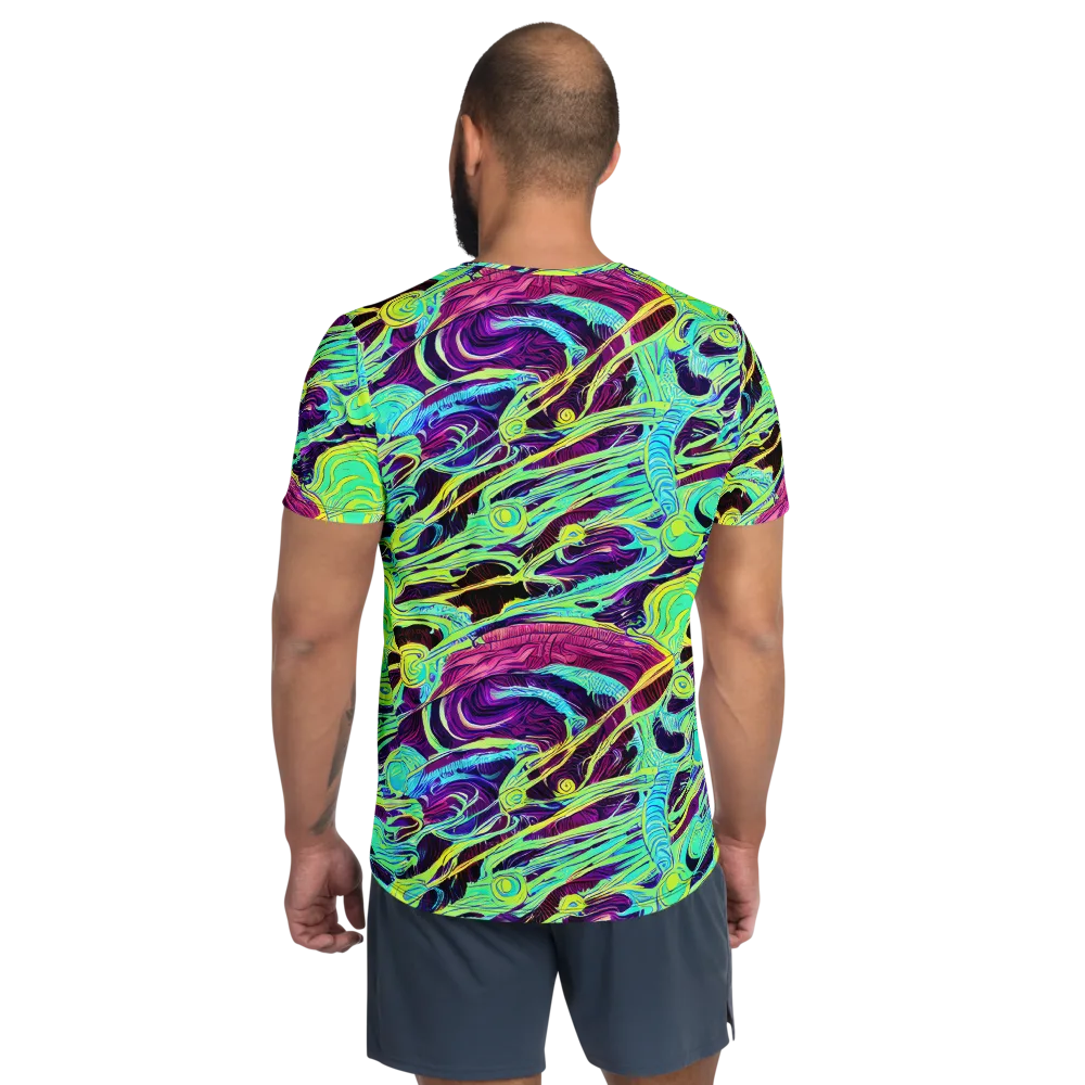 Biomorphic Beat on Men's Athletic T-Shirt — Back