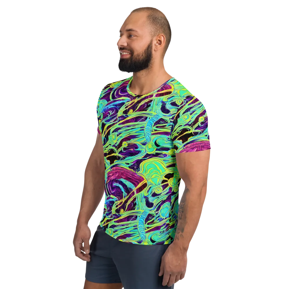 Biomorphic Beat on Men's Athletic T-Shirt — Left