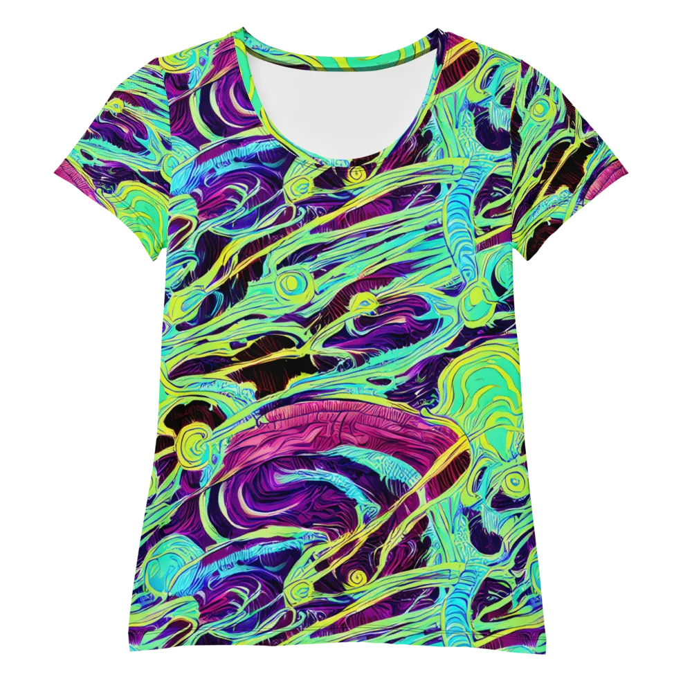 Biomorphic Beat on Women's Athletic T-Shirt — Front