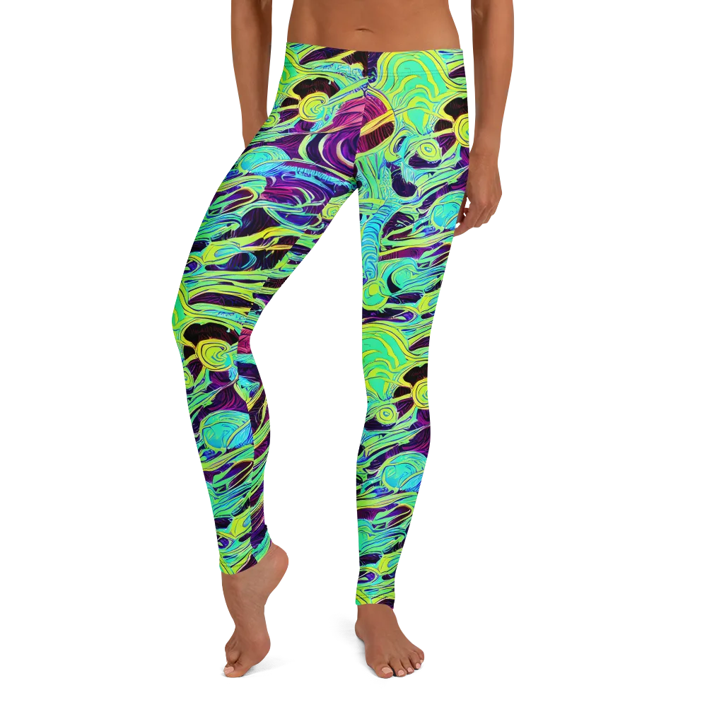 Biomorphic Beat on Leggings — Front