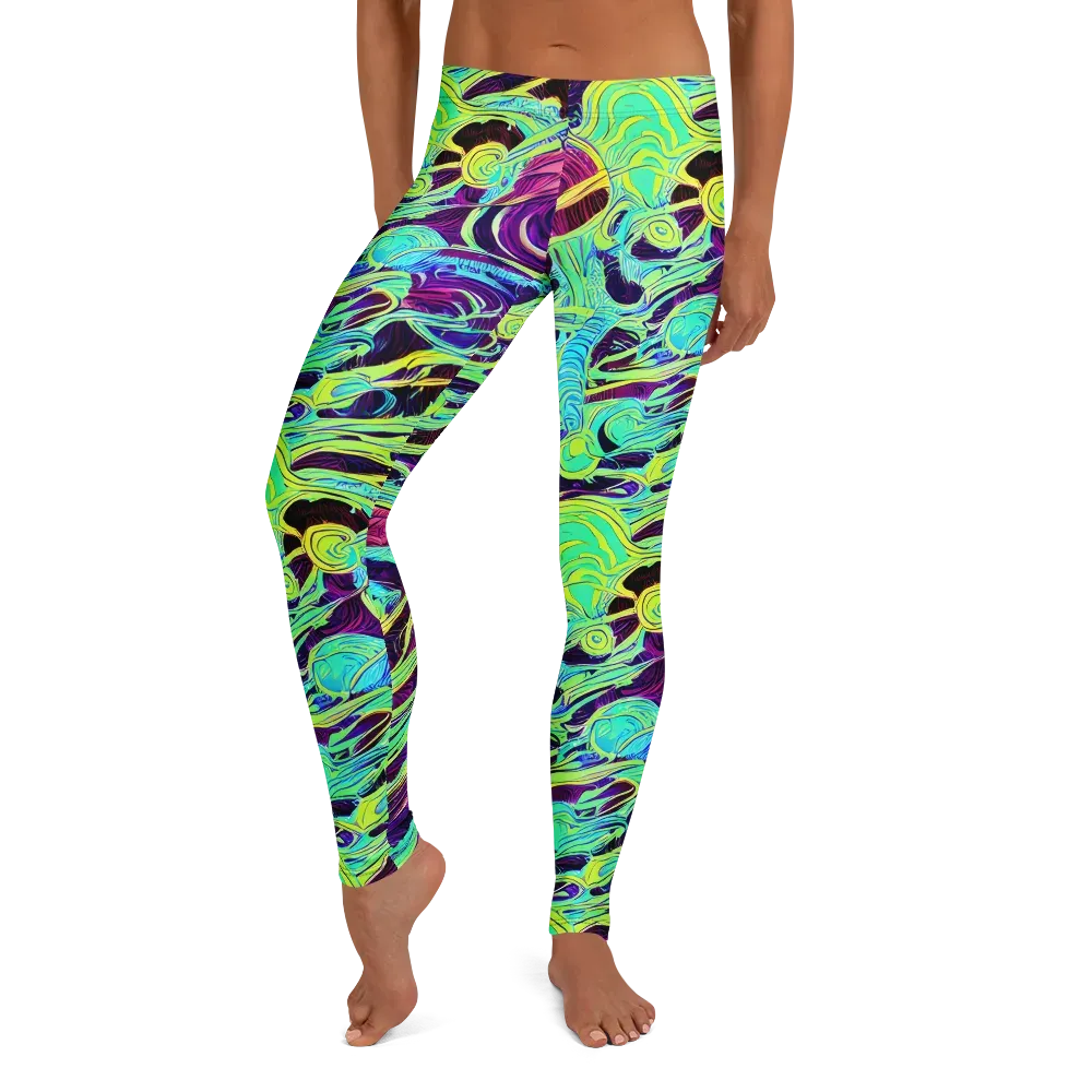 Biomorphic Beat on Leggings — Front