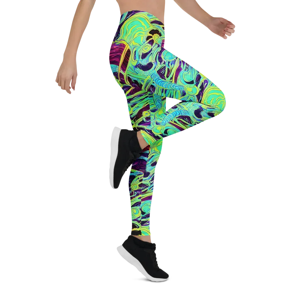 Biomorphic Beat on Leggings — Right