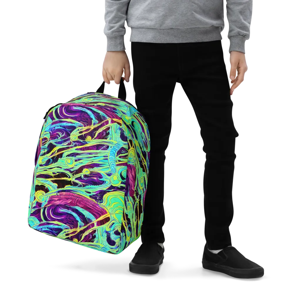 Biomorphic Beat on Minimalist Backpack — Zoomed-in