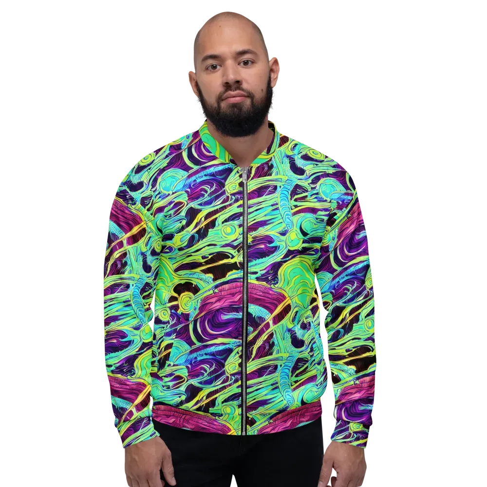 Biomorphic Beat on Bomber Jacket — Front