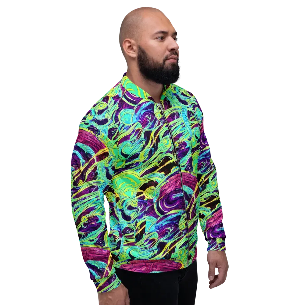 Biomorphic Beat on Bomber Jacket — Right