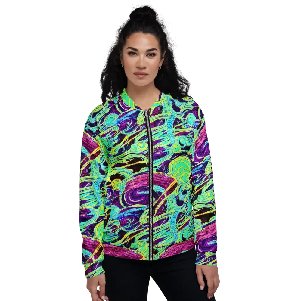 Biomorphic Beat on Bomber Jacket — Front