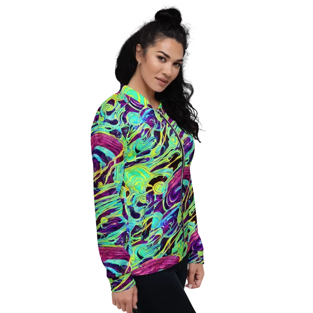 Biomorphic Beat on Bomber Jacket — Right