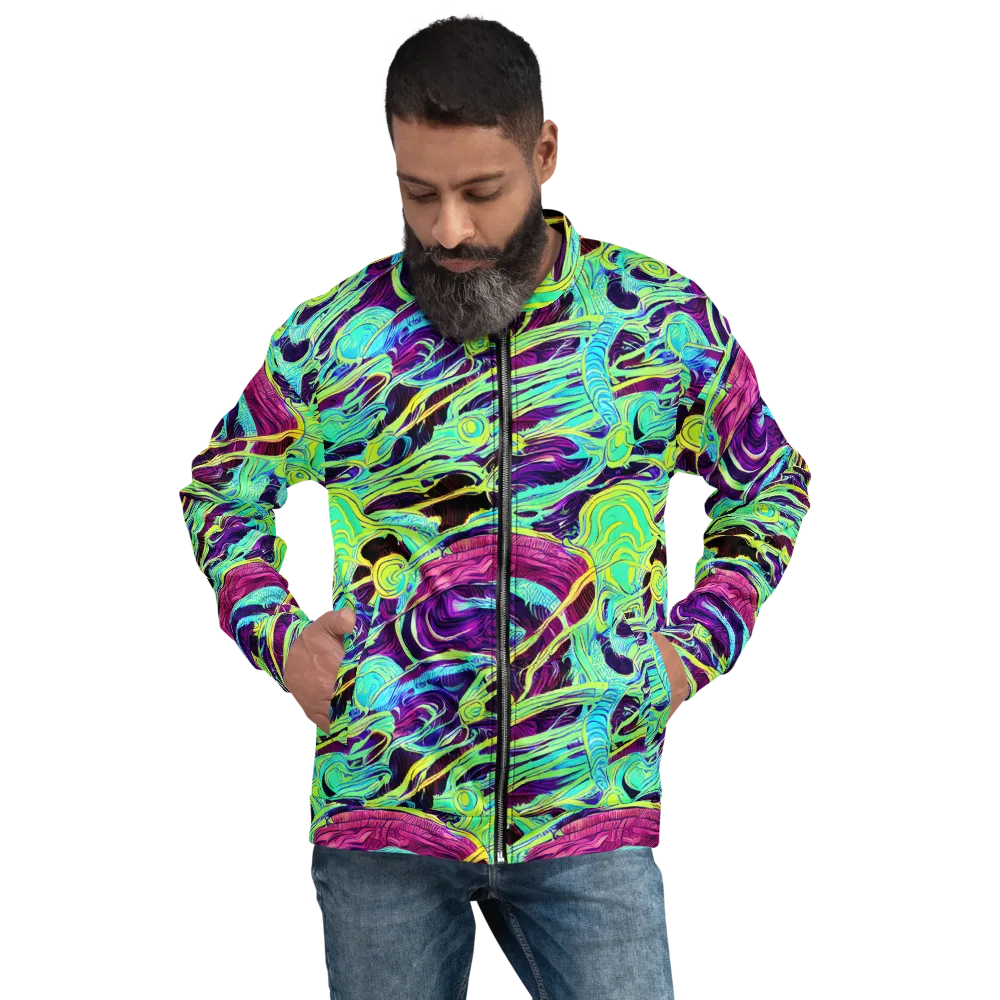Biomorphic Beat on Bomber Jacket — Front