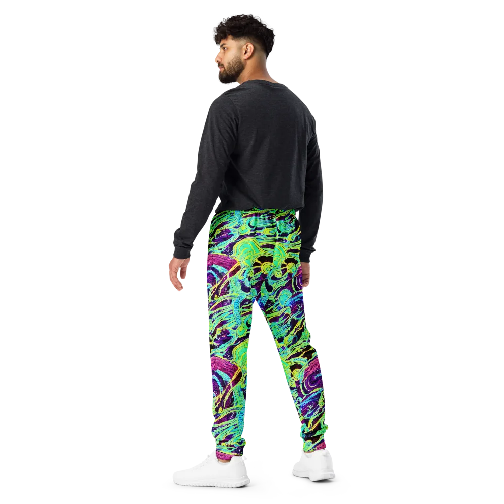 Biomorphic Beat on Men's Joggers — Back