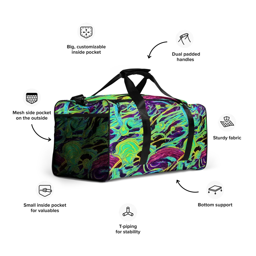 Biomorphic Beat on Duffle Bag — Right Front