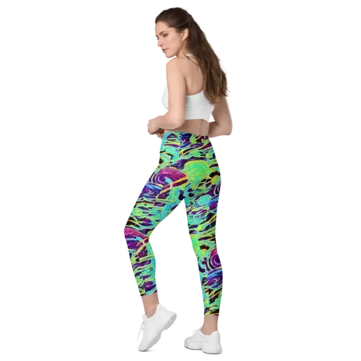 Biomorphic Beat on a Leggings with Pockets