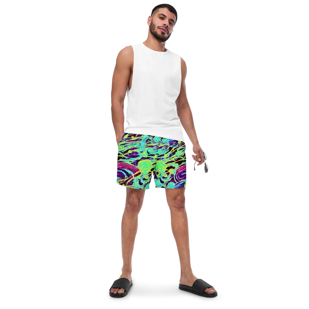 Biomorphic Beat on Swim Trunks — Front