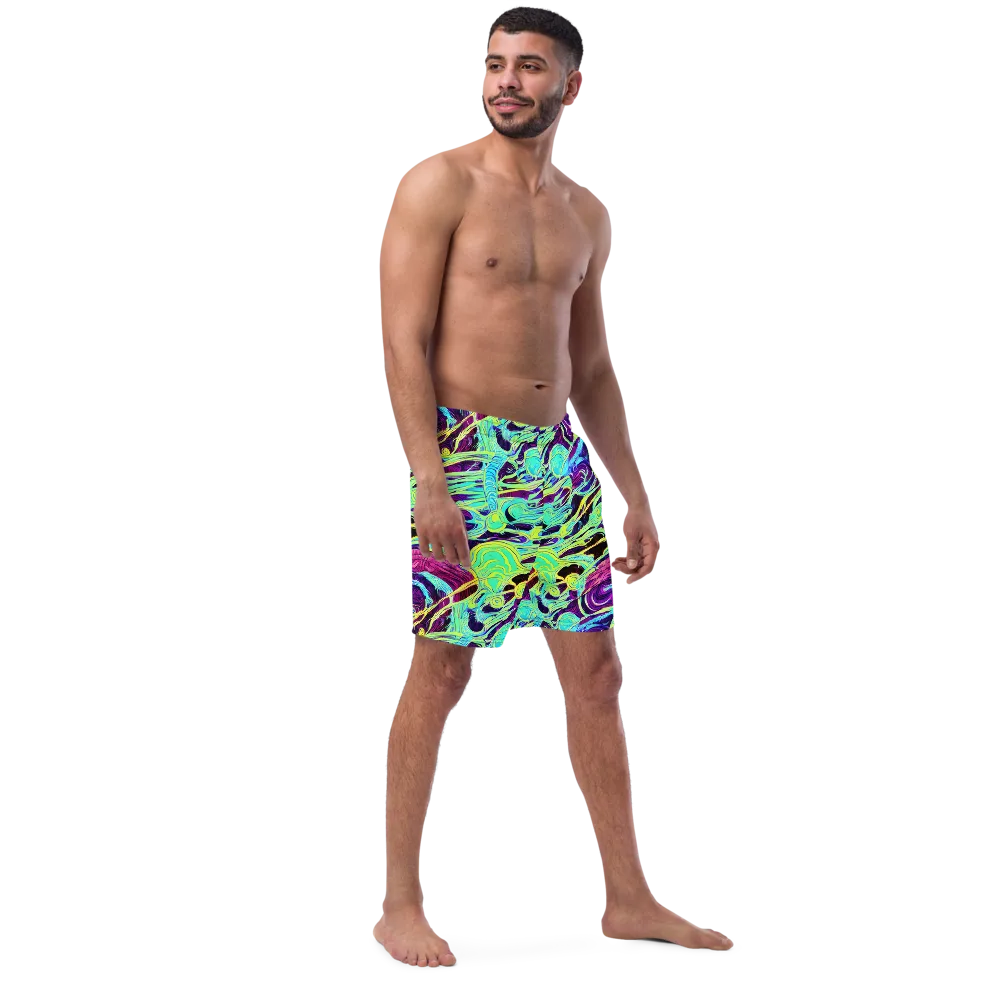 Biomorphic Beat on Swim Trunks — Right Front