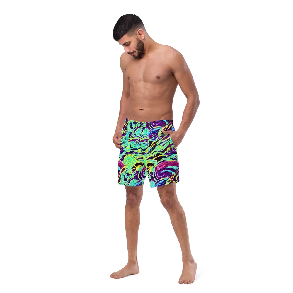 Biomorphic Beat on Swim Trunks — Left Front
