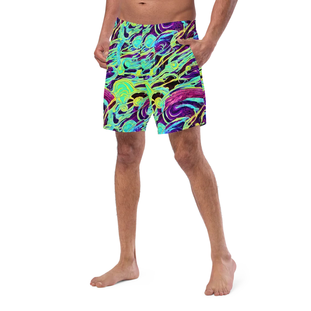 Biomorphic Beat on Swim Trunks — Left Front