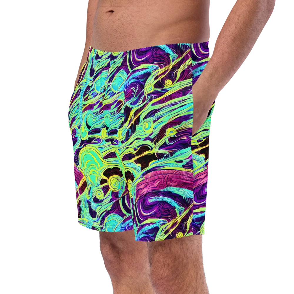 Biomorphic Beat on Swim Trunks — Left Front