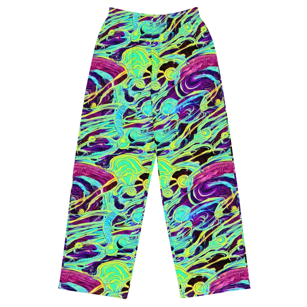 Biomorphic Beat on Wide-Leg Pants — Front