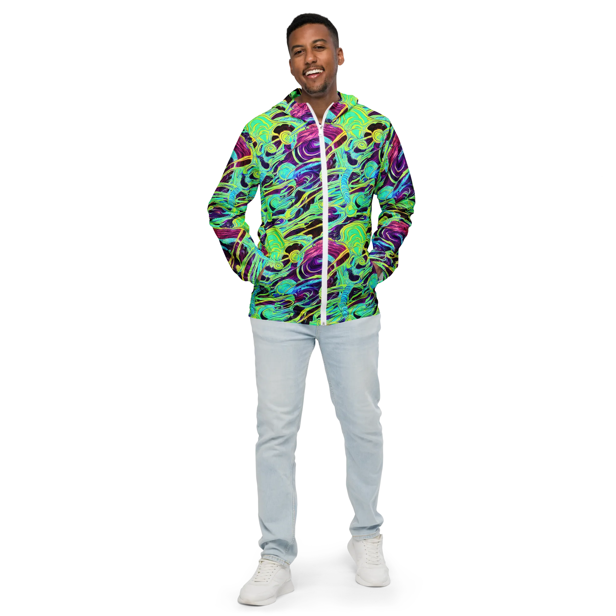 Biomorphic Beat on Men's Windbreaker — Front