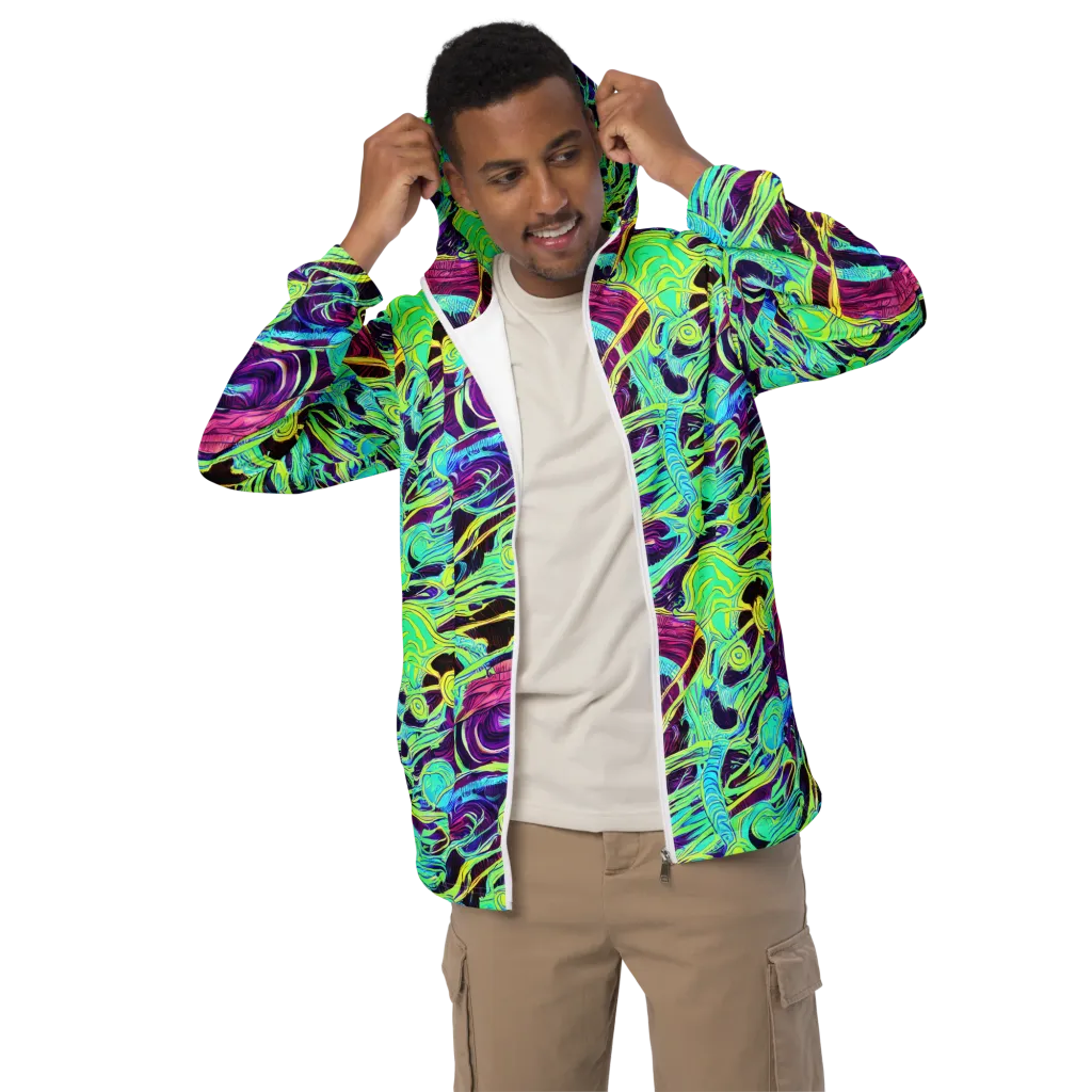 Biomorphic Beat on Men's Windbreaker — Front