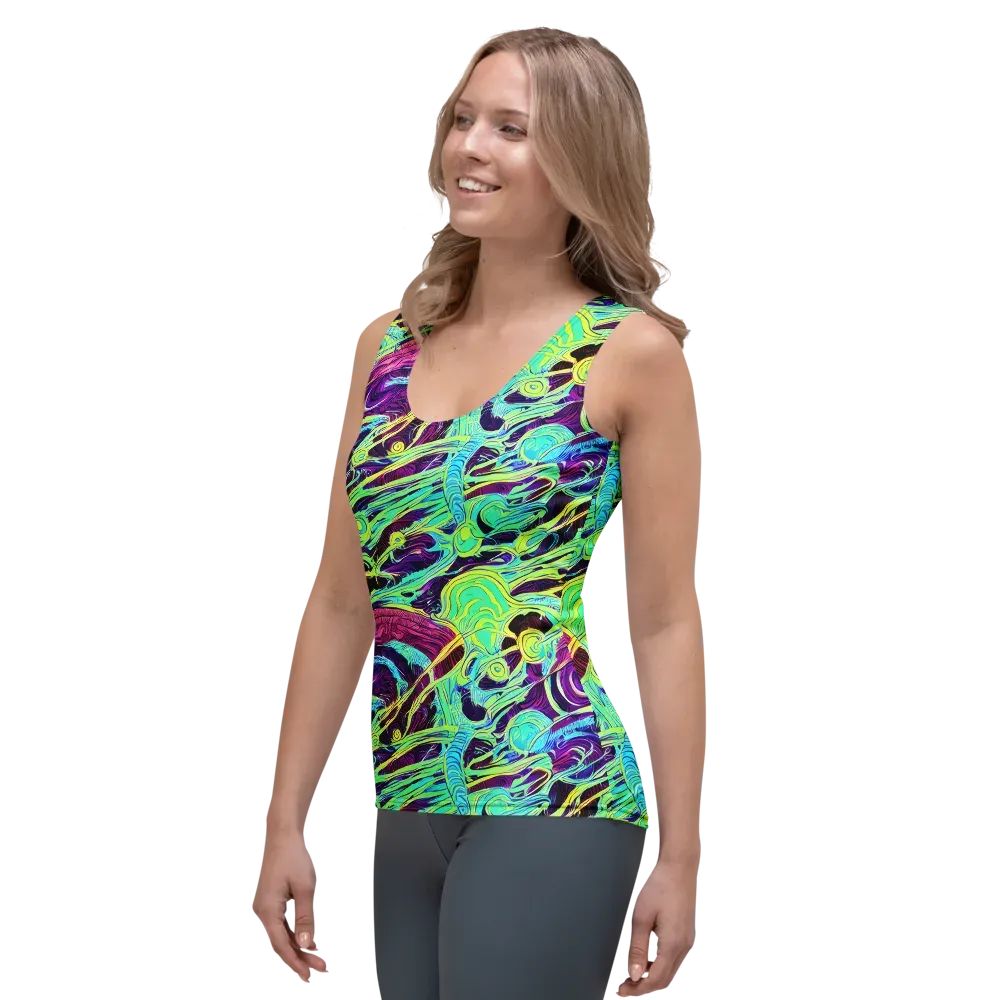 Biomorphic Beat on Women's Tank Top — Left Front