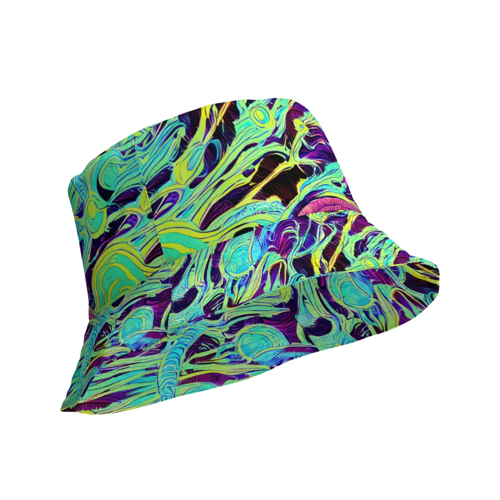 Biomorphic Beat on Reversible Bucket Hat — Product details Outside