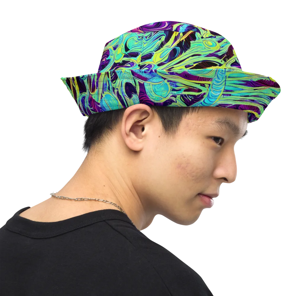 Biomorphic Beat on Reversible Bucket Hat — Right Outside