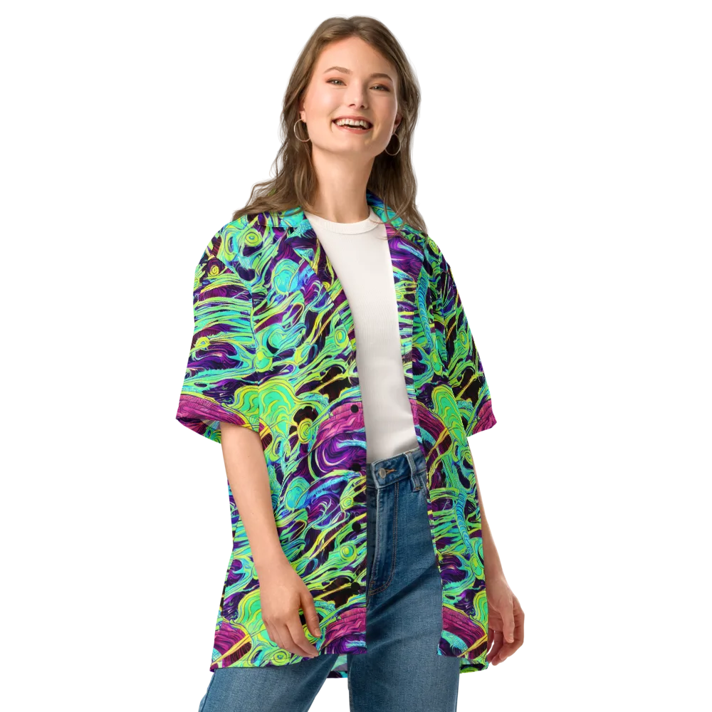 Biomorphic Beat on Button Shirt — Front