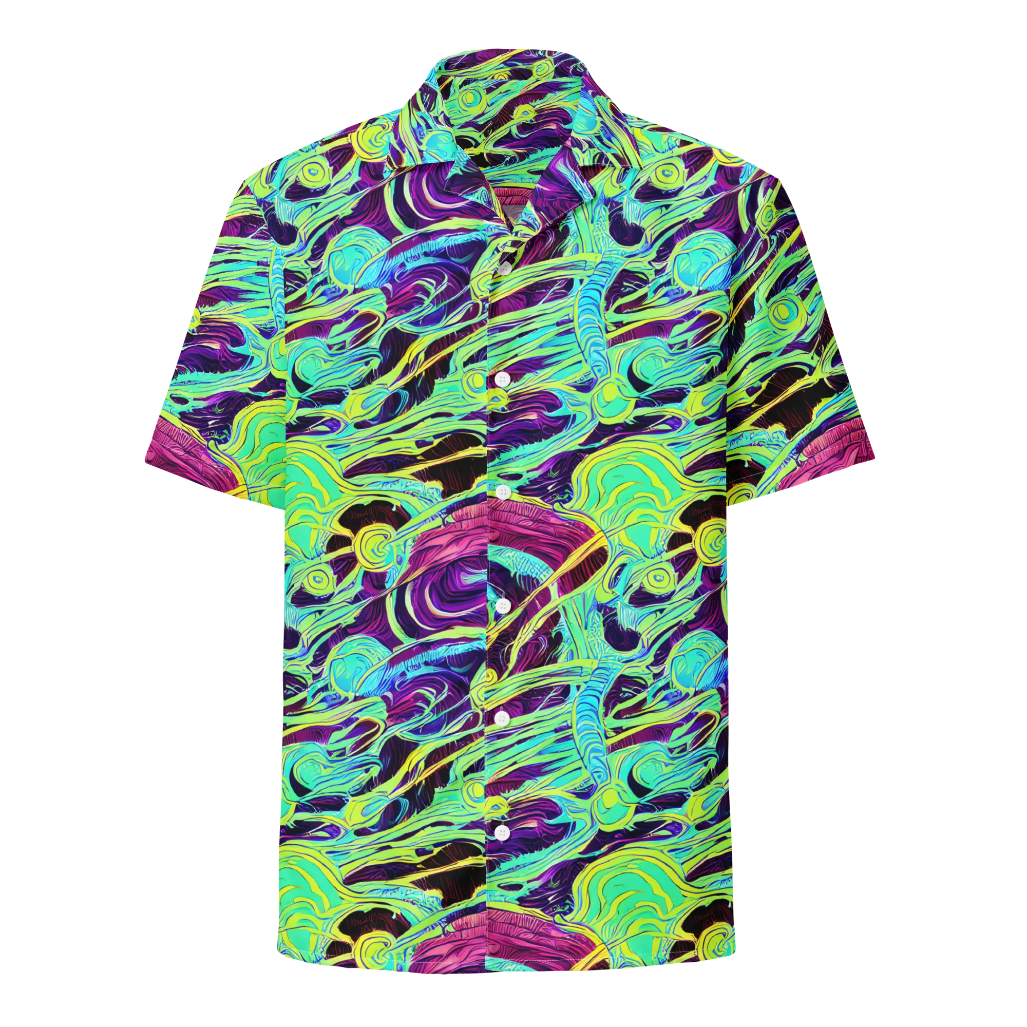 Biomorphic Beat on Button Shirt — Front