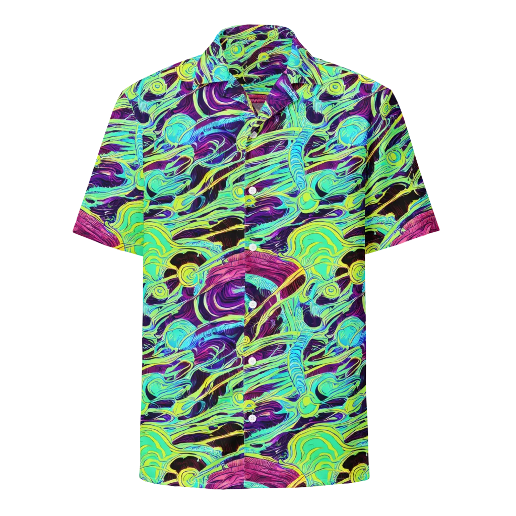 Biomorphic Beat on Button Shirt — Front