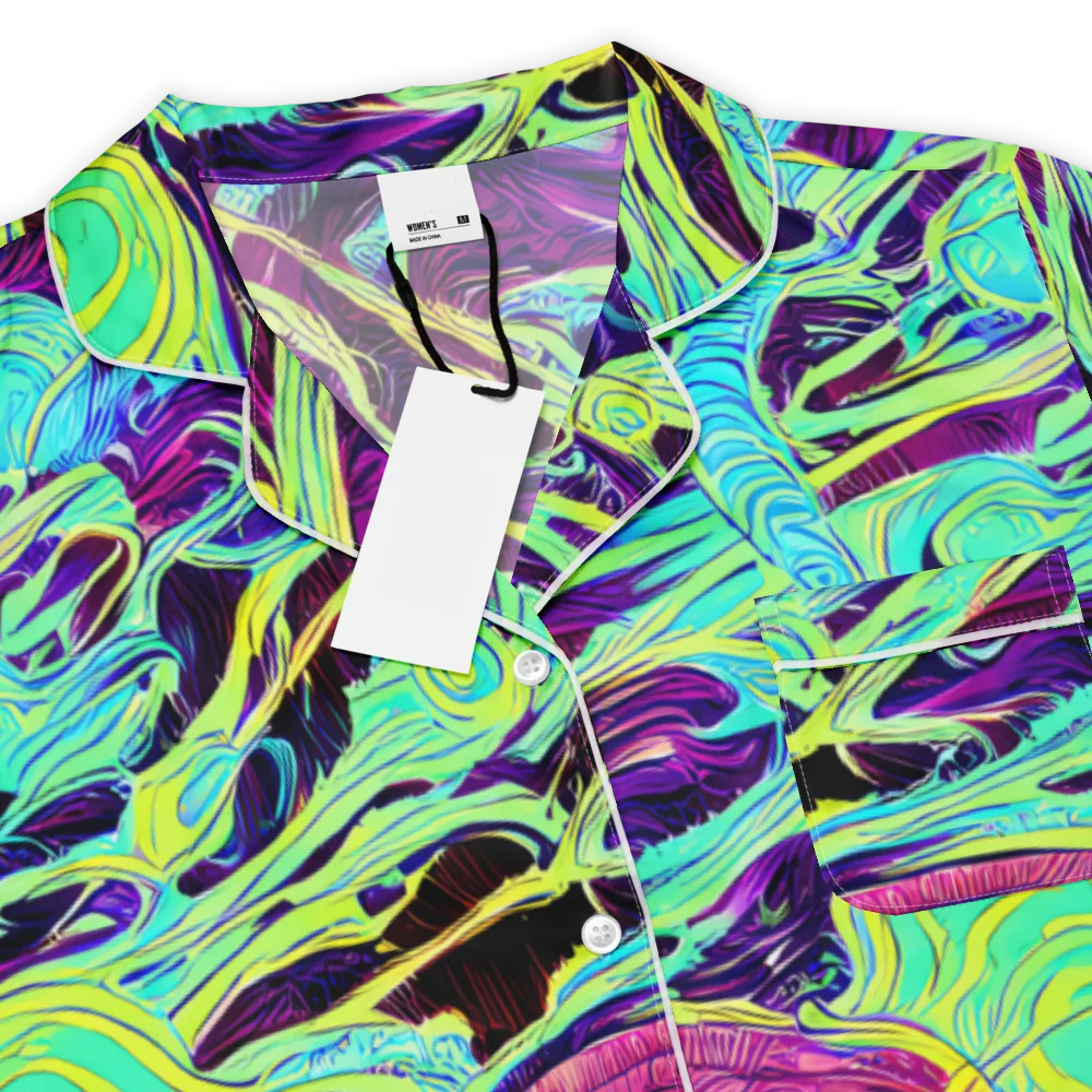 Biomorphic Beat on Women's Short Sleeve Pajama Top — Product details