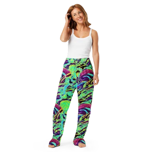 Biomorphic Beat on a Women's Pajama Pants