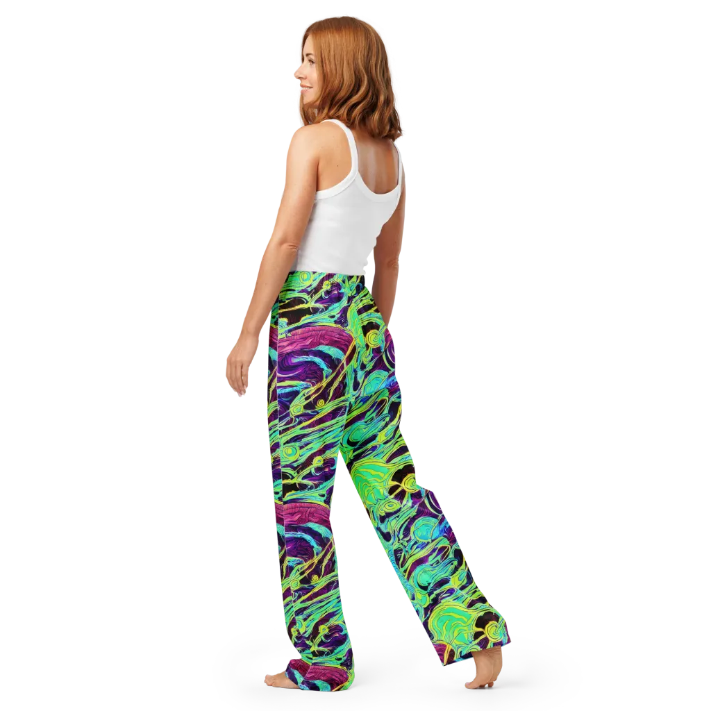 Biomorphic Beat on Women's Pajama Pants — Back