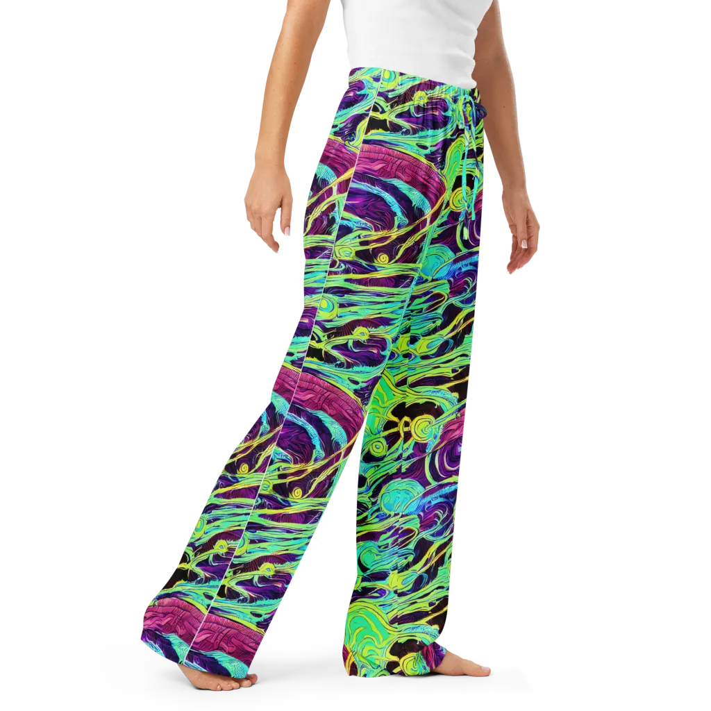 Biomorphic Beat on Women's Pajama Pants — Right Front