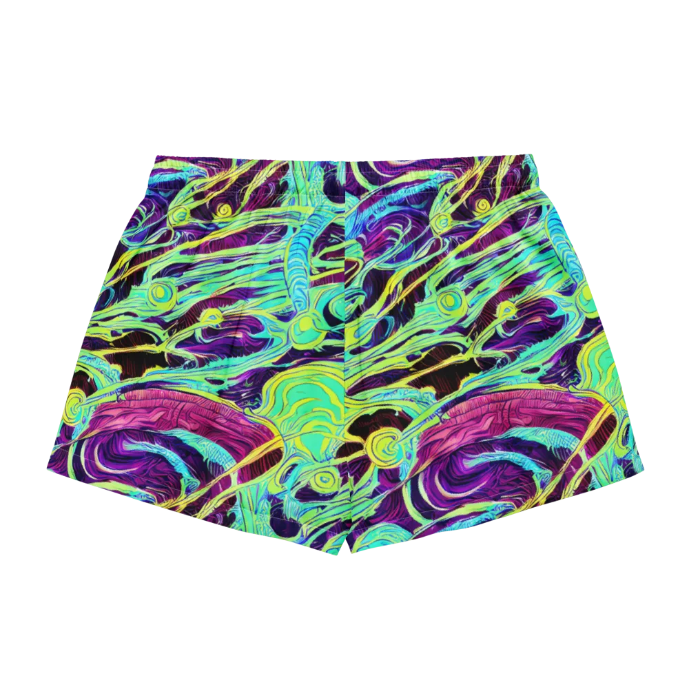 Biomorphic Beat on Women's Pajama Shorts — Back