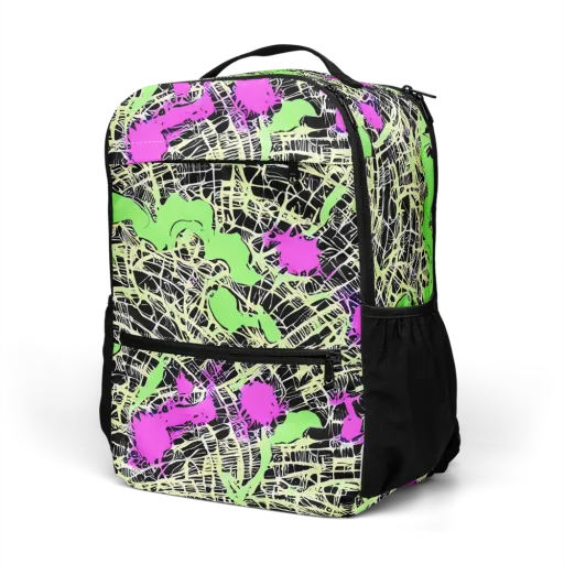 Neon Jungle Riot on a Utility Backpack