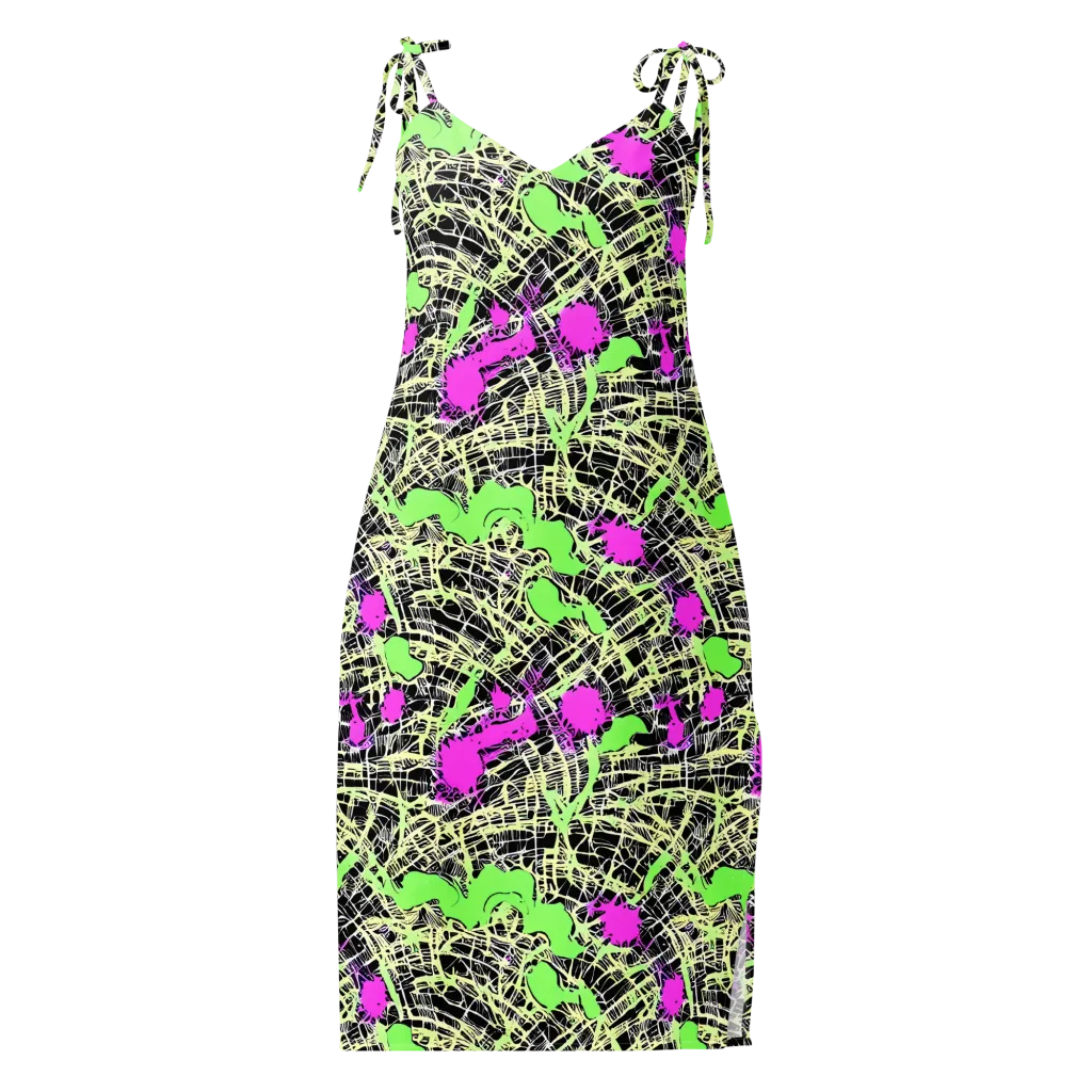 Neon Jungle Riot on Slip Dress — Front