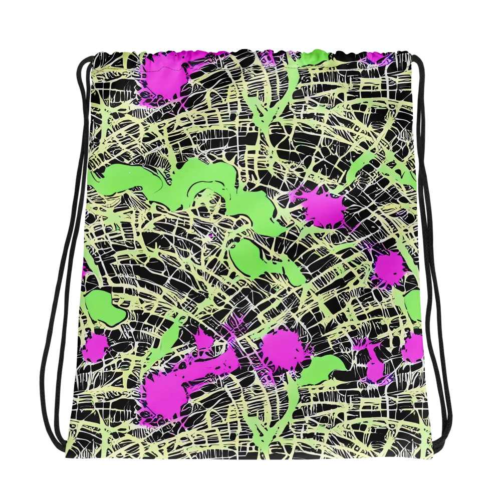 Neon Jungle Riot on Drawstring Bag — Photo