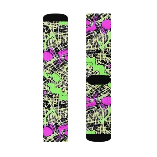 Neon Jungle Riot on a Socks