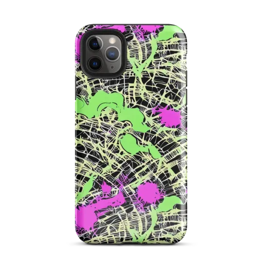 Neon Jungle Riot on a Tough Case for iPhone®